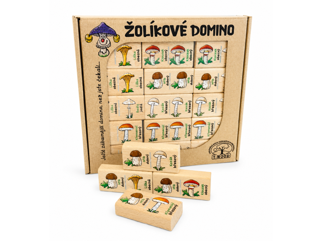 Žolíkové domino - jedlé houby pro děti od 5 let