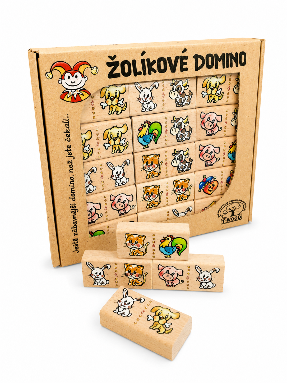 Žolíkové domino - domácí zvířátka pro děti od 3 let