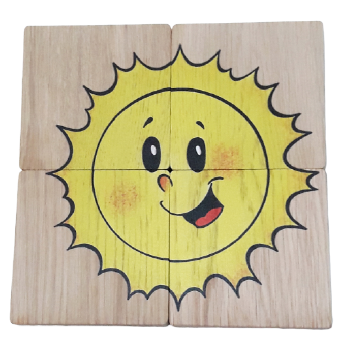 Puzzle sluníčko/beruška - 4 dílky