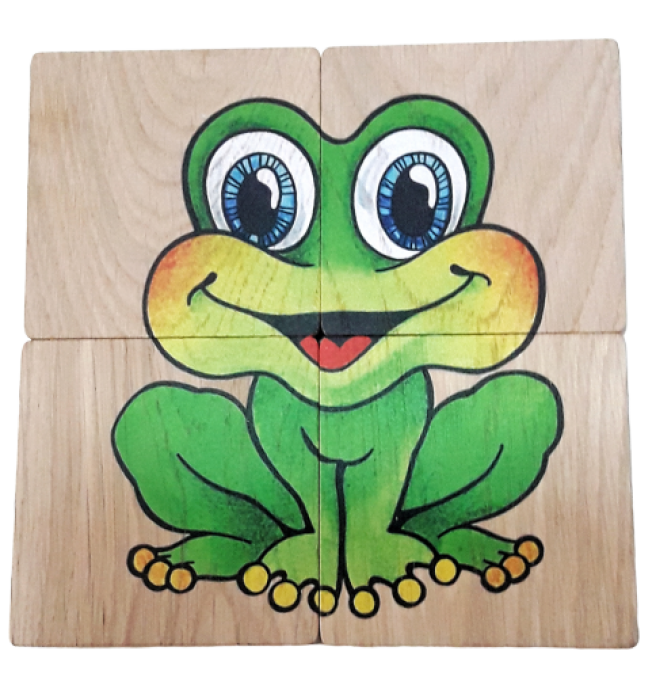 Puzzle žába/mrak - 4 dílky