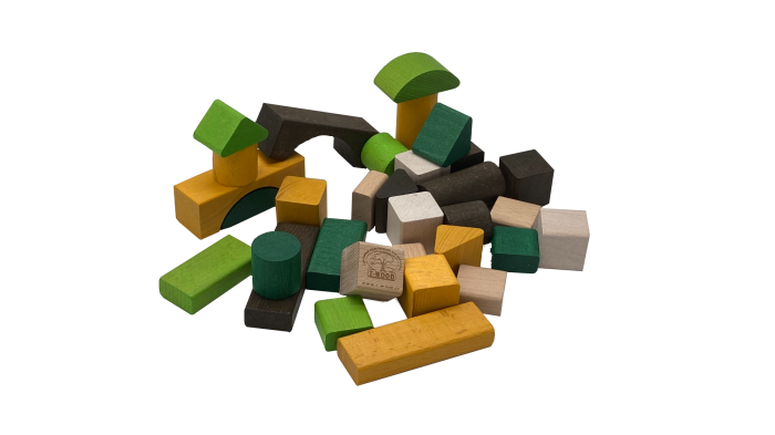 Dřevěné kostky Safari 32