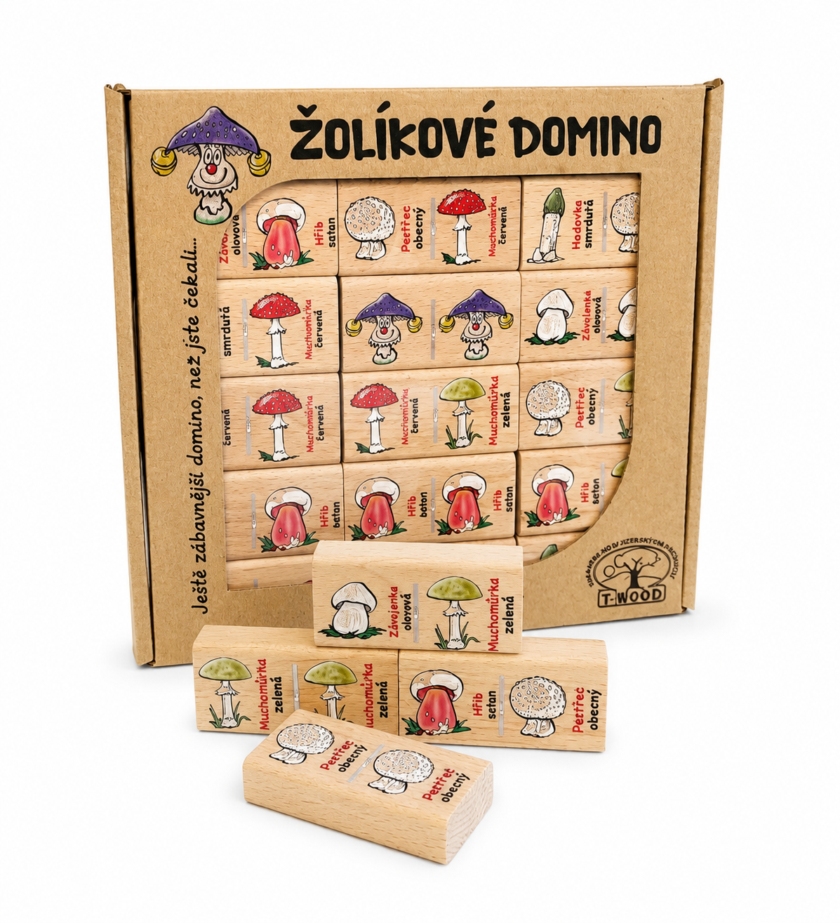 Žolíkové domino - nejedlé houby pro děti od 5 let