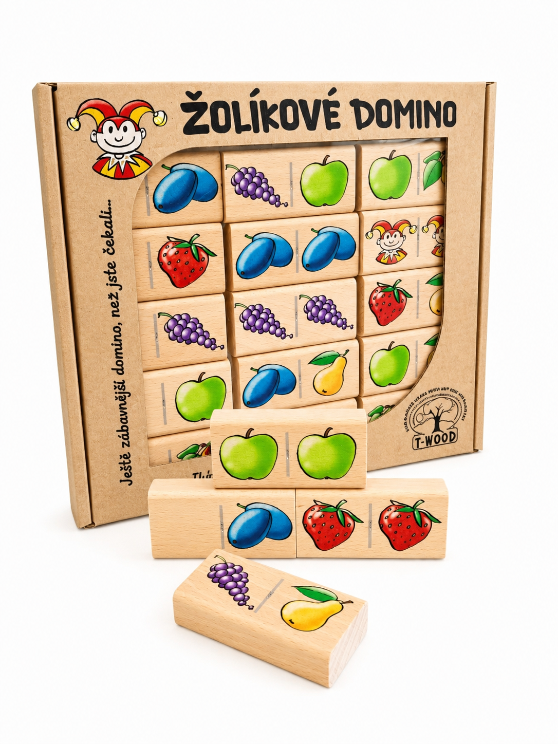 Žolíkové domino - ovoce pro děti od 3 let